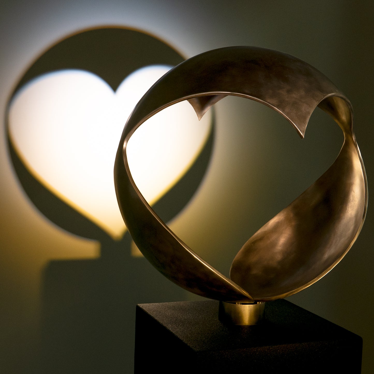 HeartSphere Bronze sculpture by Brian Kane