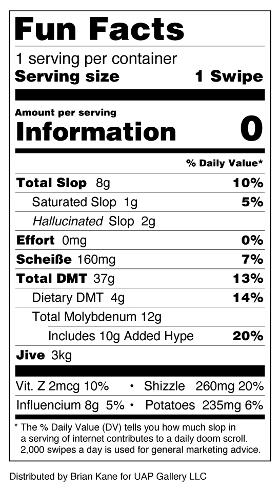 AI Slop Nutrition Label