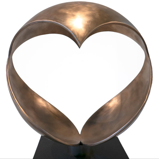 HeartSphere Bronze sculpture by Brian Kane