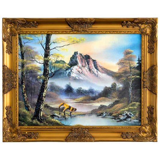 Mountain Landscape with Robot Dog - Canvas