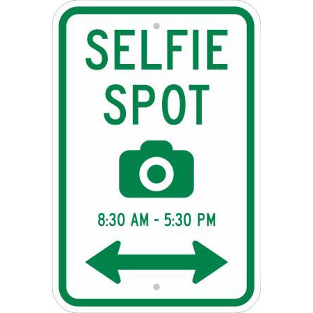 Selfie Spot Street Sign